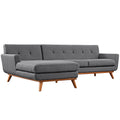 Engage Left-Facing Upholstered Fabric Sectional Sofa by Modway