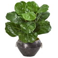 22"  Fiddle Leaf Artificial Plant in Decorative Planter