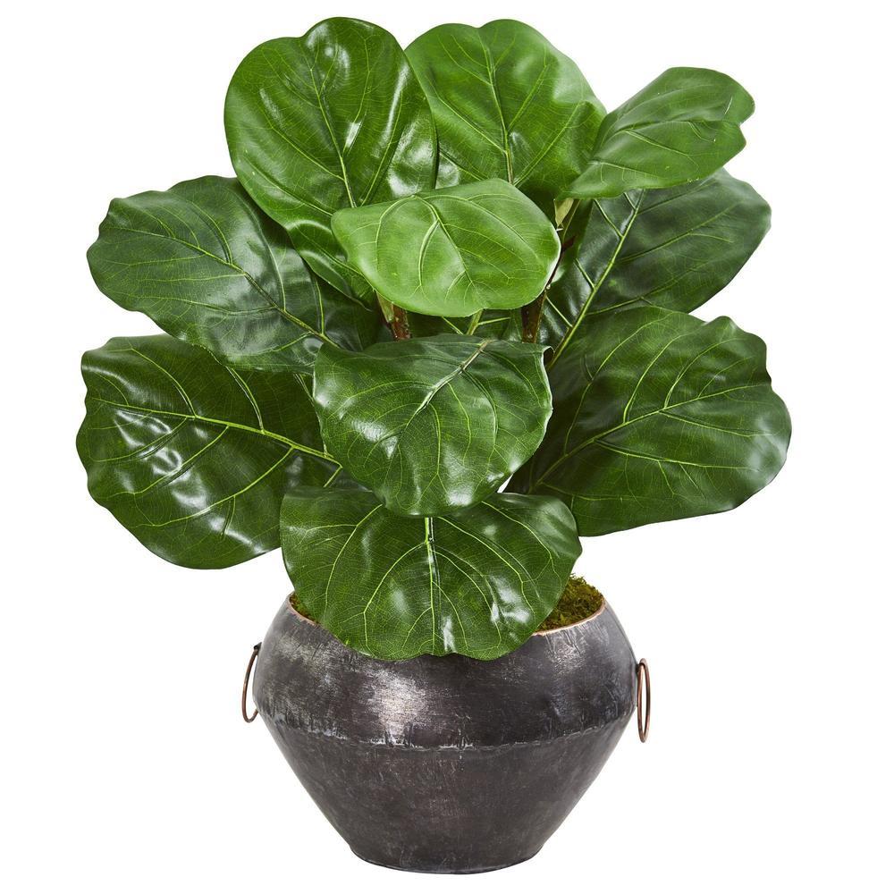 22"  Fiddle Leaf Artificial Plant in Decorative Planter