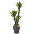 54" Yucca Artificial Tree in Metal Planter