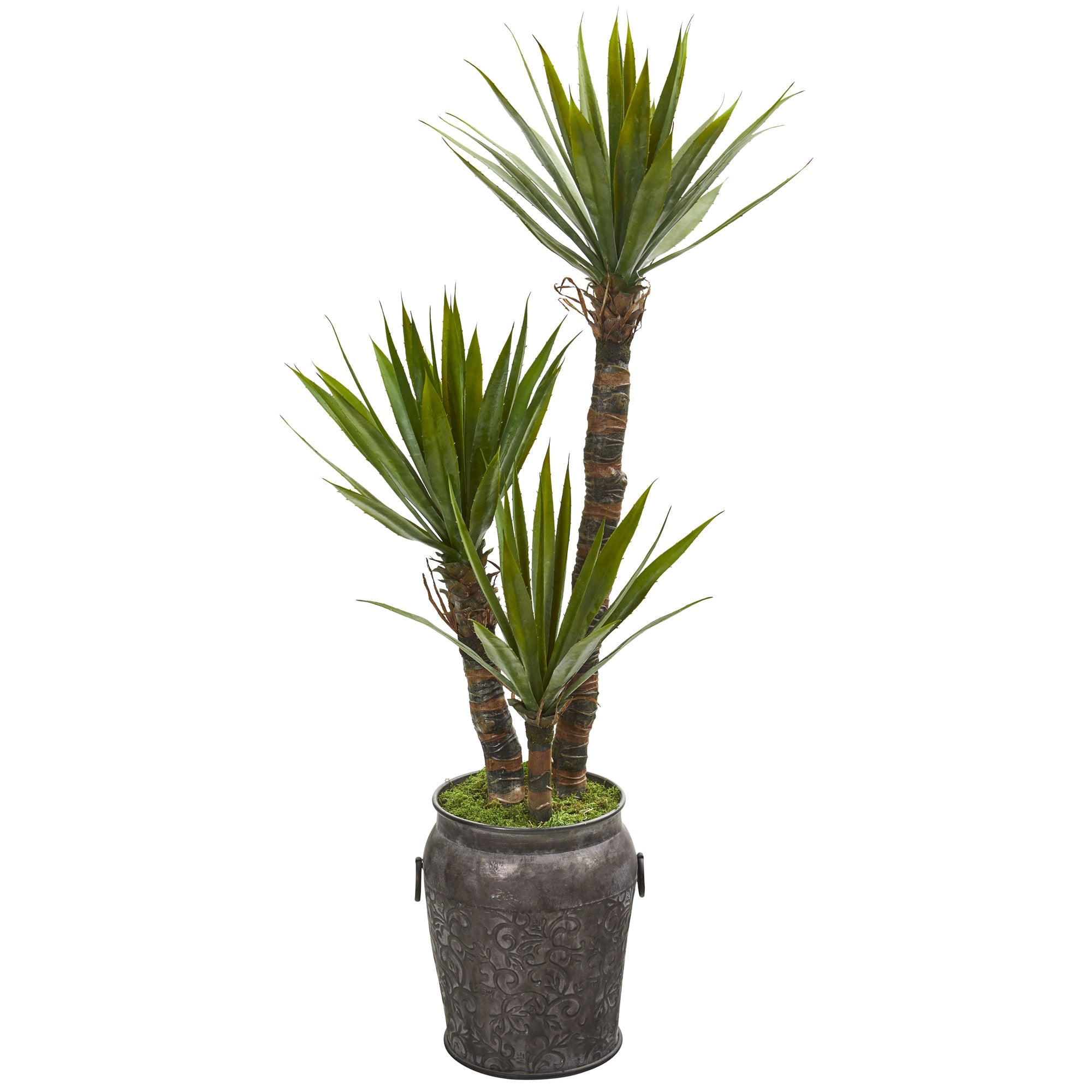 54" Yucca Artificial Tree in Metal Planter