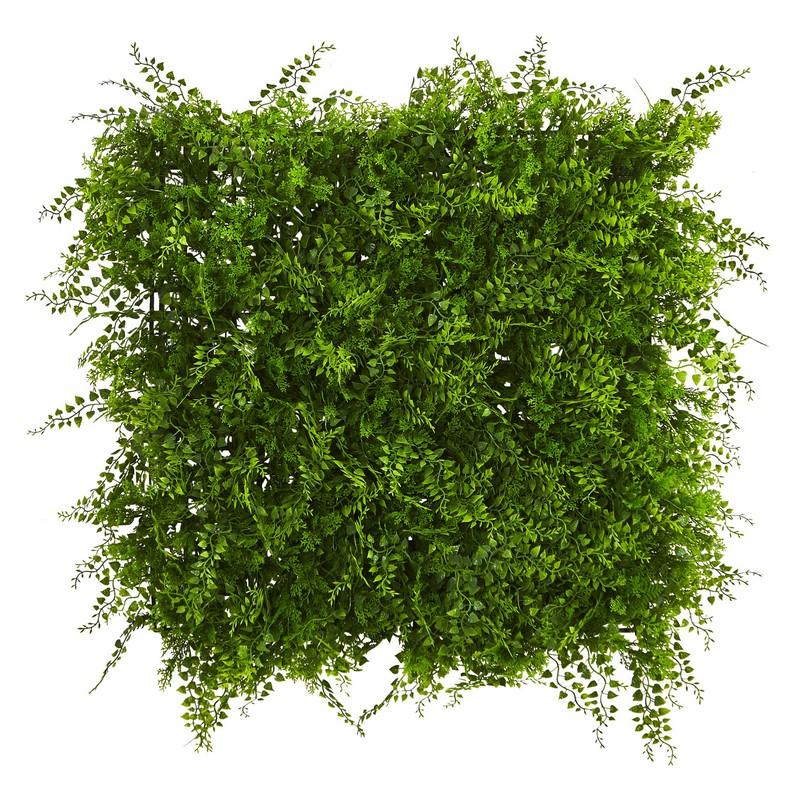 20" x 20" Lush Mediterranean Artificial Fern Wall Panel UV Resistant