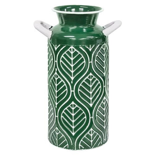 Leaf Enamel Milk Can