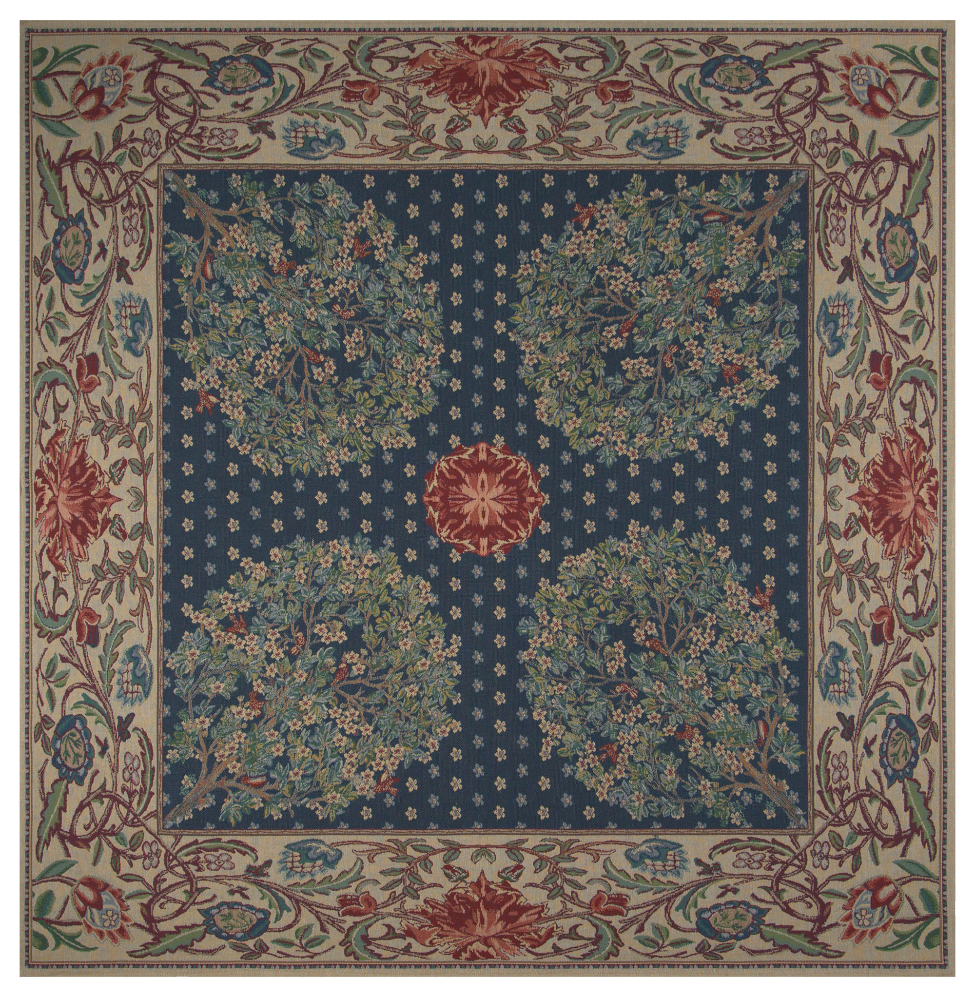 Tree of Life - Blue Afghan Throw Wholesale