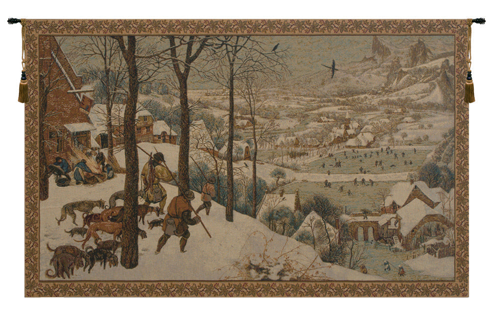 Hunting in the Snow Italian Tapestry