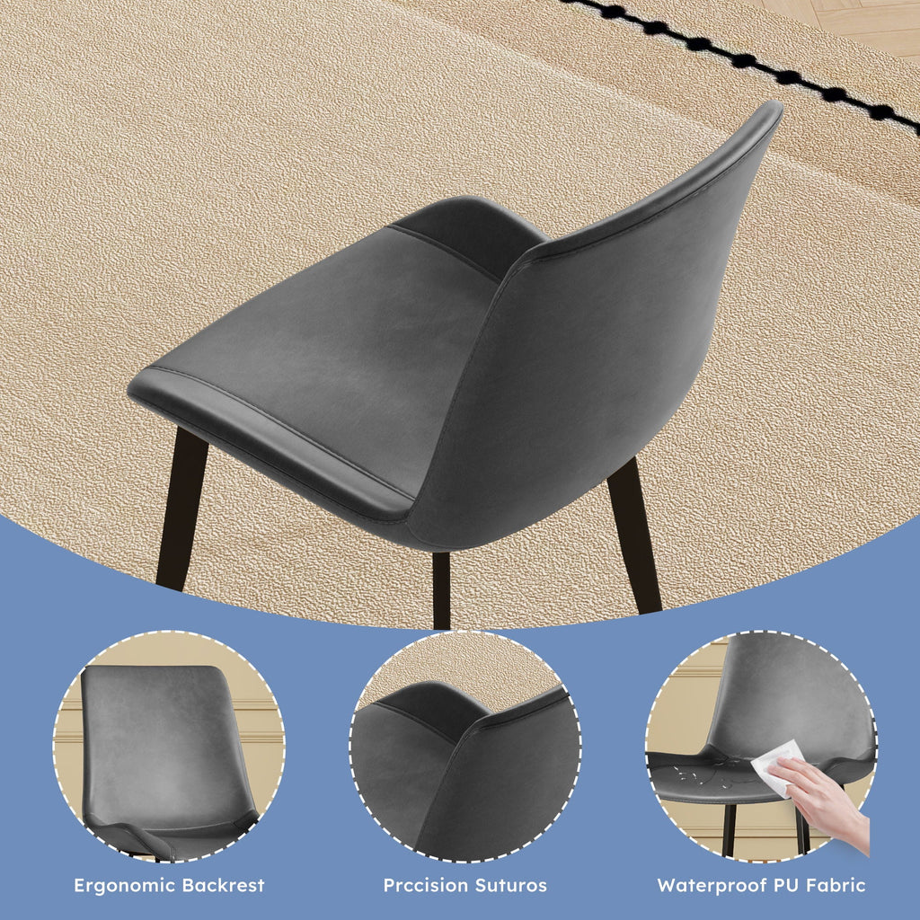 Modern Dining Chairs Ergonomic Design For Kitchen (Set of 4)