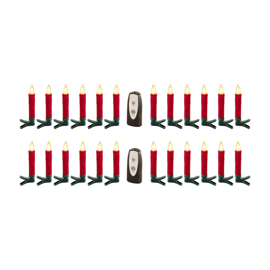 LED Clip on Taper Candle with Remote (Set of 24)