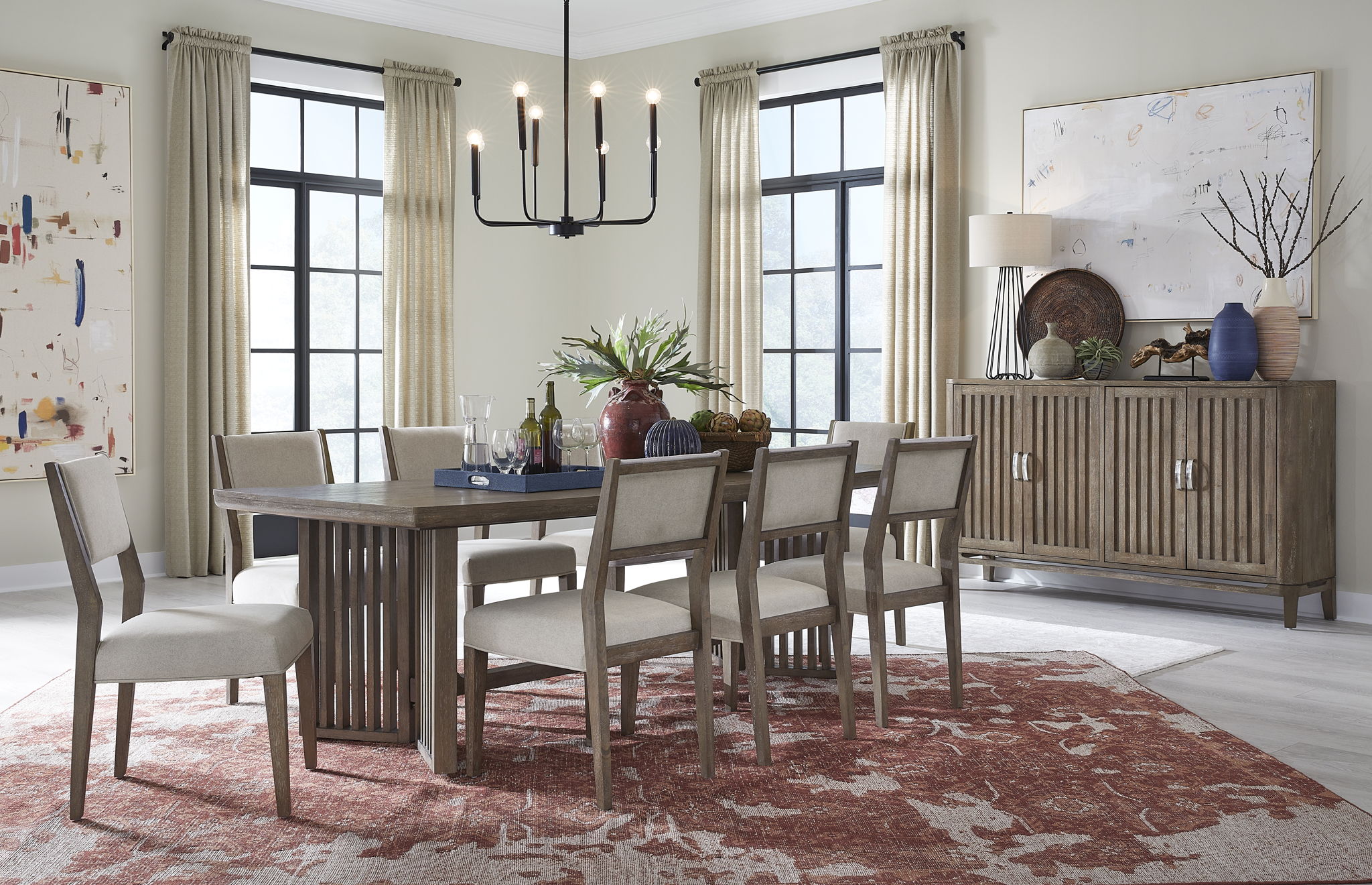 Kavanaugh - Dining Side Chair With Upholstered Seat& Back With o Slats (Set of 2) - Gray