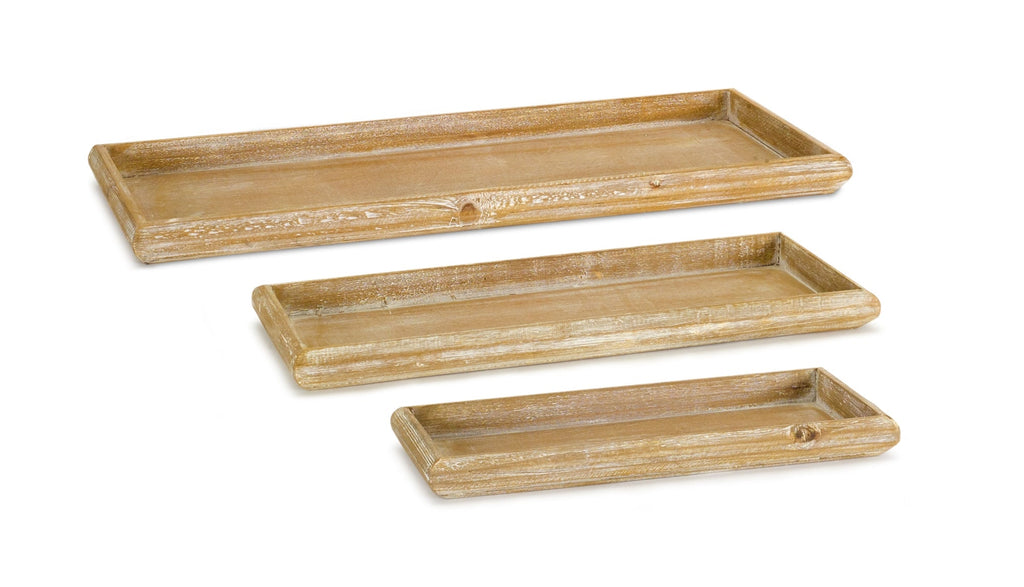 Natural Wooden Nesting Tray (Set of 6)