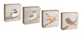 Rustic Wood Bird Plaque (Set of 4)