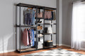 Baxton Studio Gavin Modern and Contemporary Black Metal 10-Shelf Closet Storage Racking Organizer
