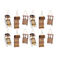 Vintage Wood Sled Tree Ornament (Set of 12)