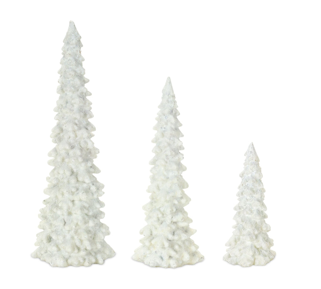 Off-White Tabletop Holiday Tree (Set of 3)
