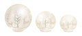 LED Frosted Glass Woodland Deer Orb (Set of 3)