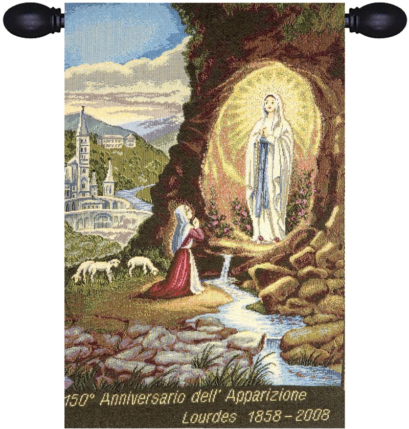 Madonna from Lourdes Italian Tapestry