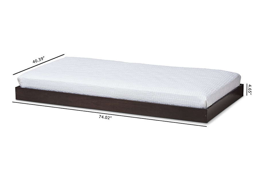 Baxton Studio Payton Modern and Contemporary Dark Brown-Finished Twin Trundle