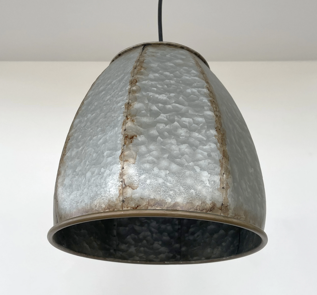Rustic Octagon Galvanized Dome Industrial Pendant Light Fixture
