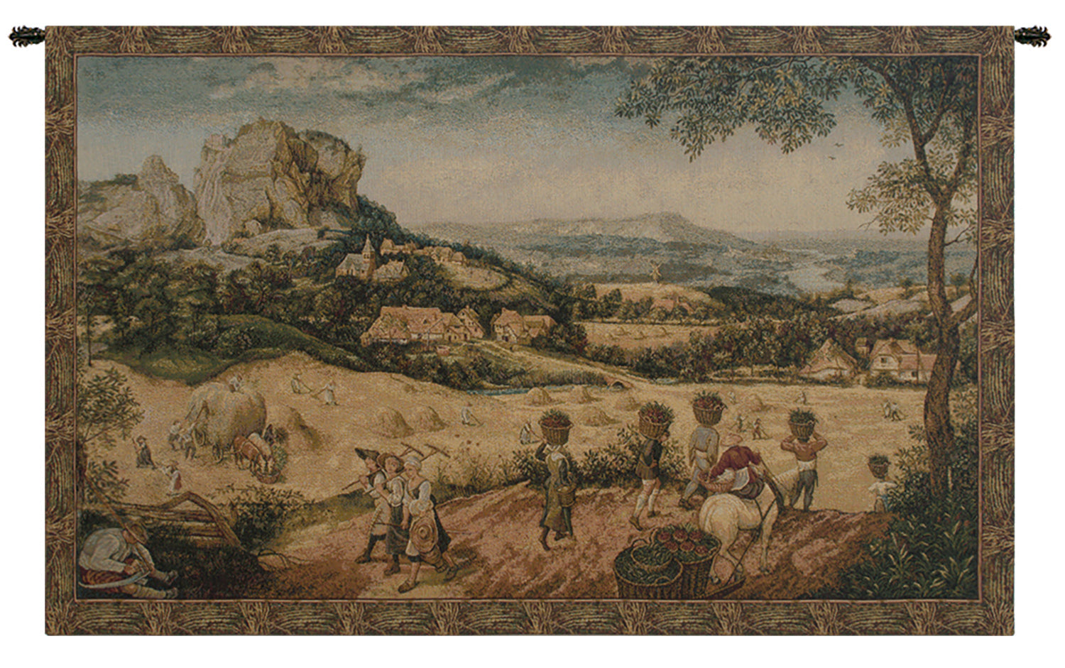 Collecting Hay Italian Tapestry
