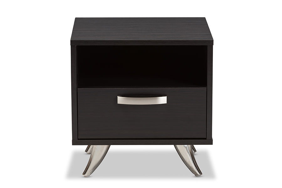 Baxton Studio Warwick Modern and Contemporary Espresso Brown Finished Wood End Table