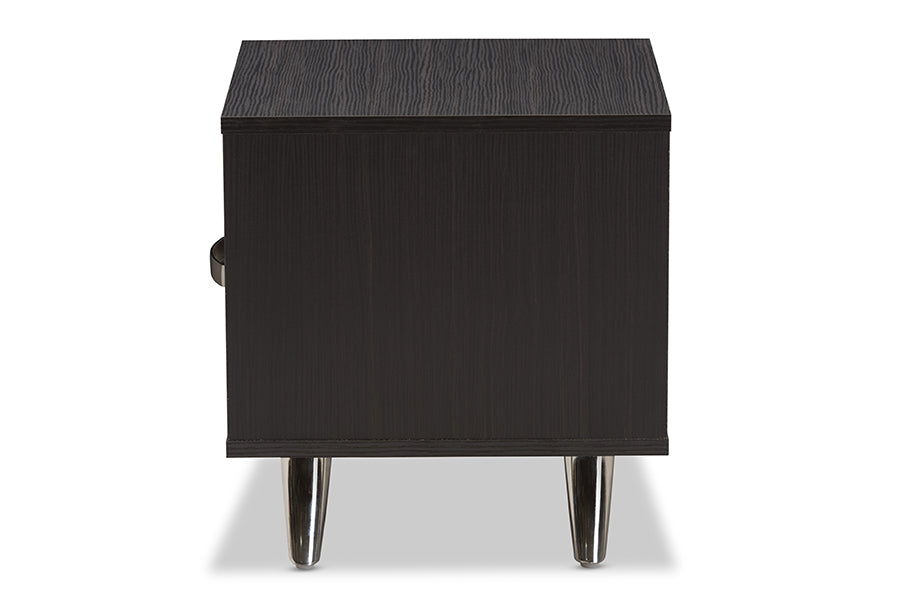 Baxton Studio Warwick Modern and Contemporary Espresso Brown Finished Wood End Table