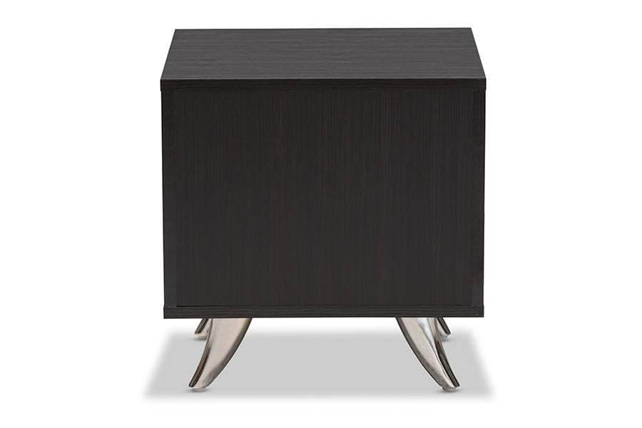 Baxton Studio Warwick Modern and Contemporary Espresso Brown Finished Wood End Table