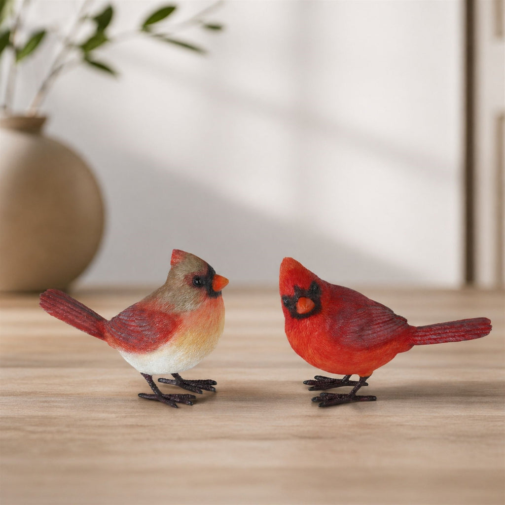 Cardinal Bird Figurine (Set of 4)