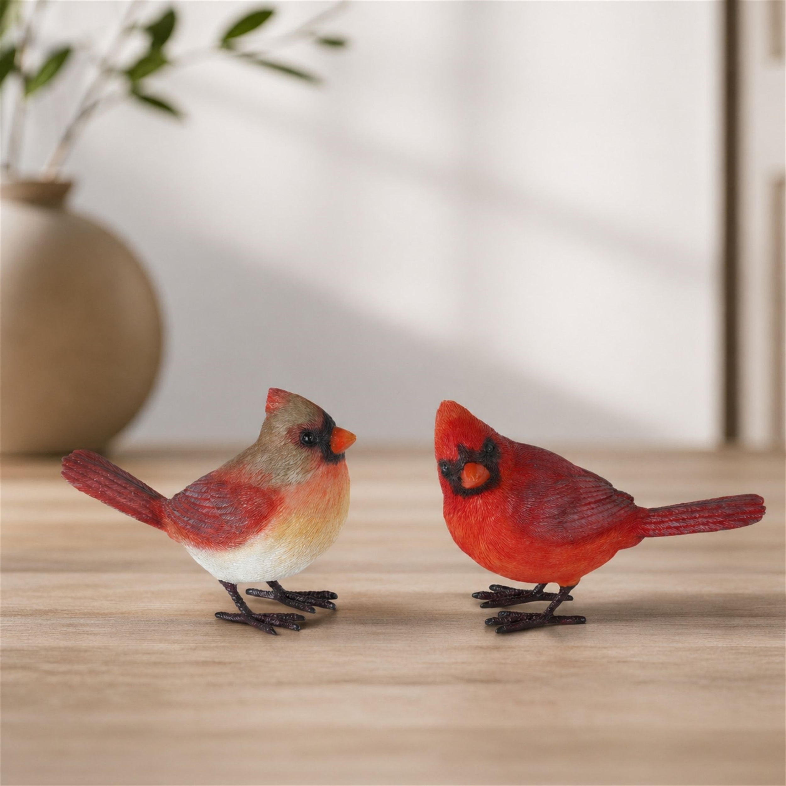 Cardinal Bird Figurine (Set of 4)