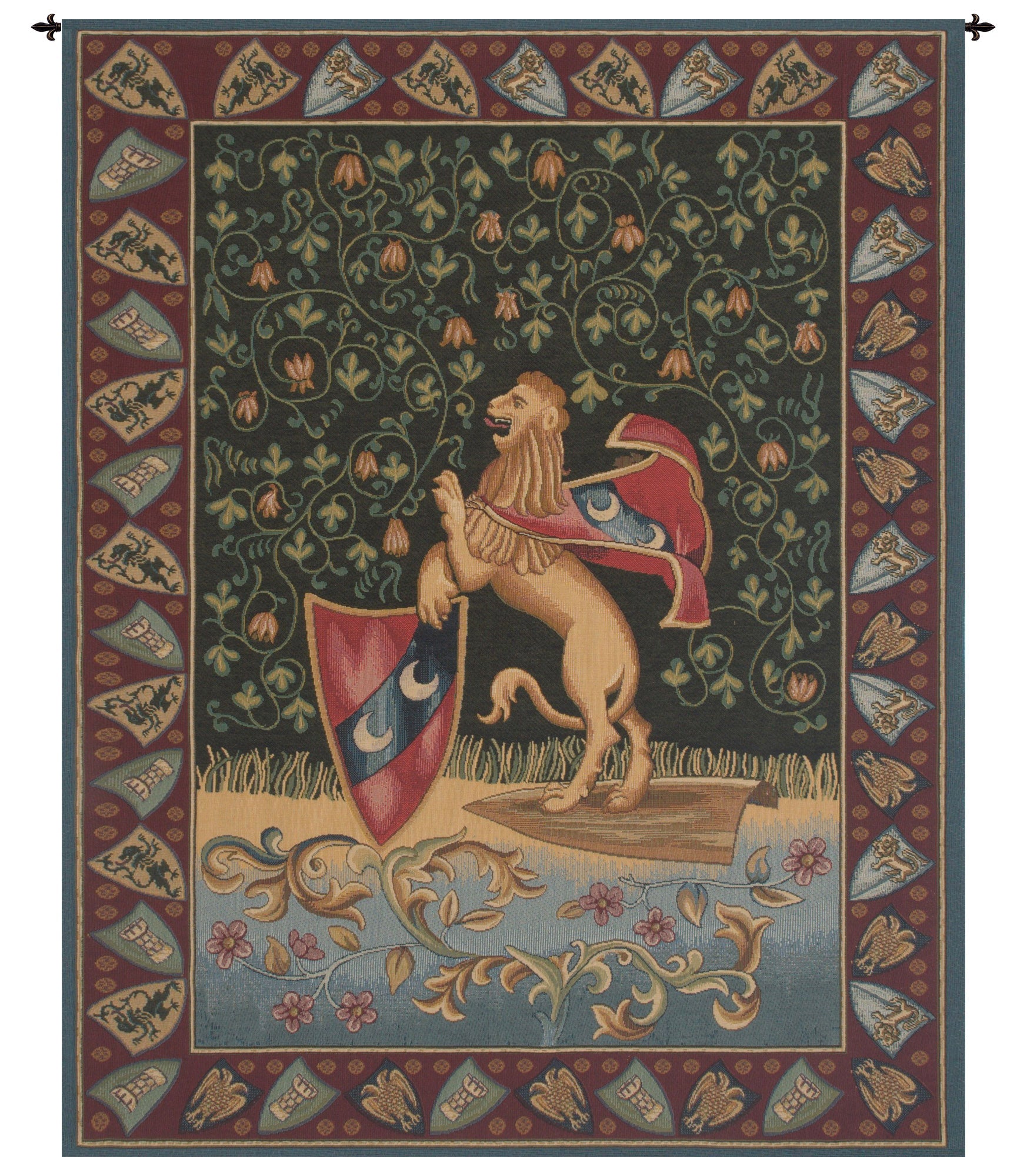 Lion Medieval Italian Tapestry