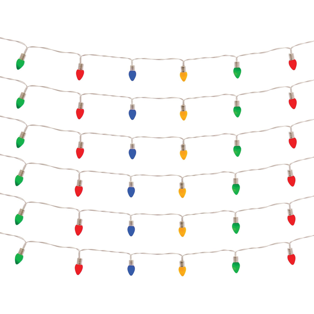 LED Lighted Strand with Classic Bulb Design (Set of 6 Strands)
