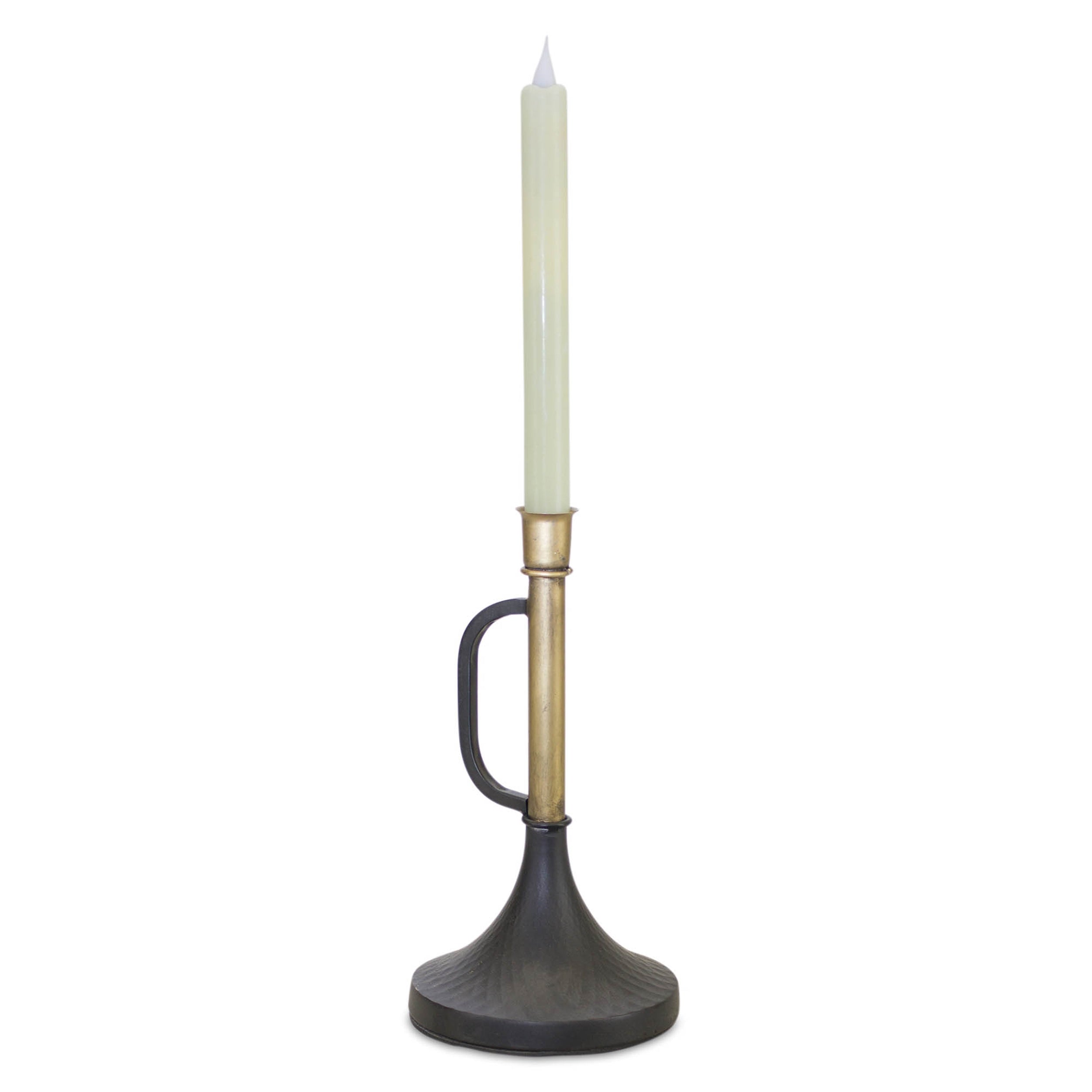Metal Trumpet Taper Candle Holder (Set of 2)