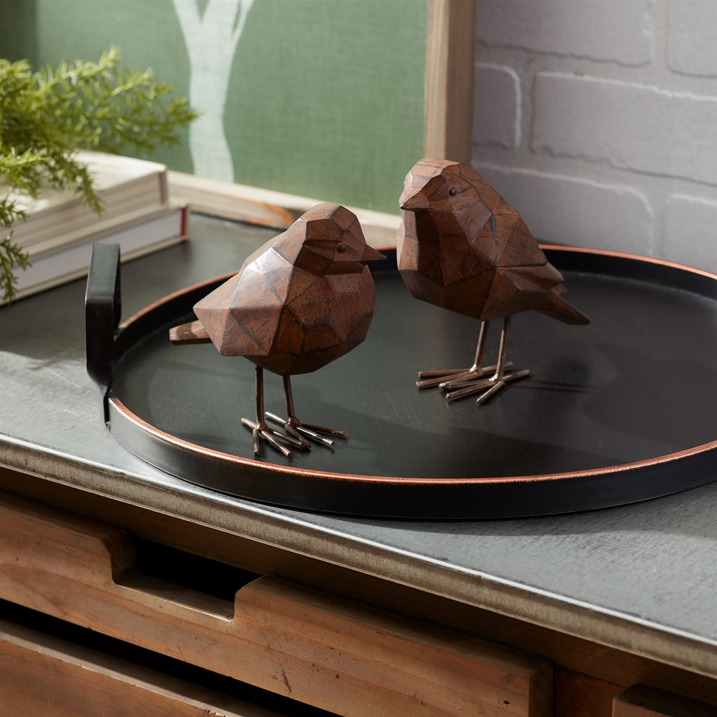 Modern Black and White Chicken DŽcor (Set of 2)