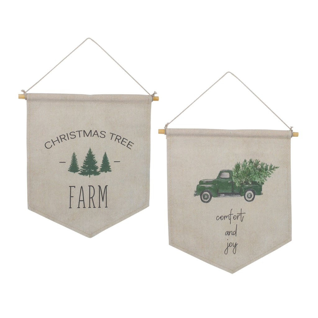 Canvas Christmas Banner (Set of 2)
