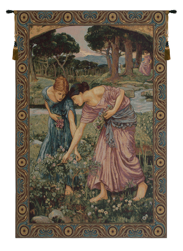 Gathering Rose Buds Italian Tapestry