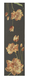 An Armful of Yellow Tulips Grey  French Table Runner