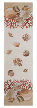 Shells Light  French Table Runner