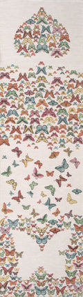 Butterflies White French Table Runner