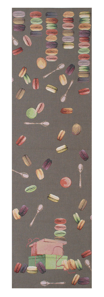 Macaroons Grey  French Table Runner