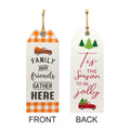 Reversible Fall Friends and Jolly Holiday Tag 23.5"H