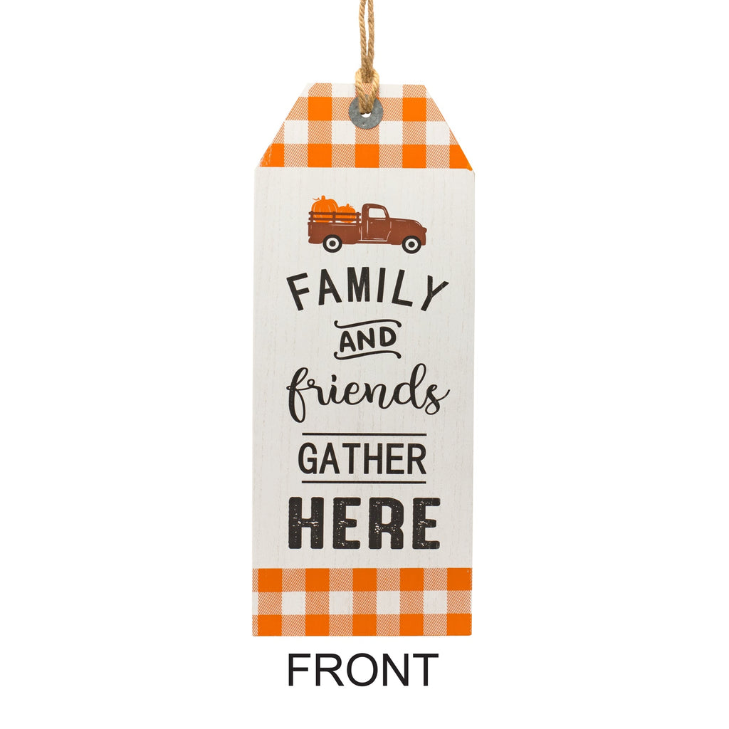 Reversible Fall Friends and Jolly Holiday Tag 23.5"H