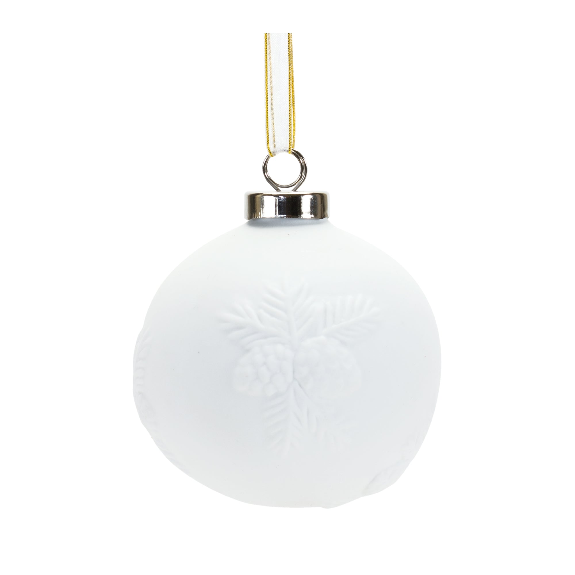 Porcelain Pine Cone Ball Ornament (Set of 6)