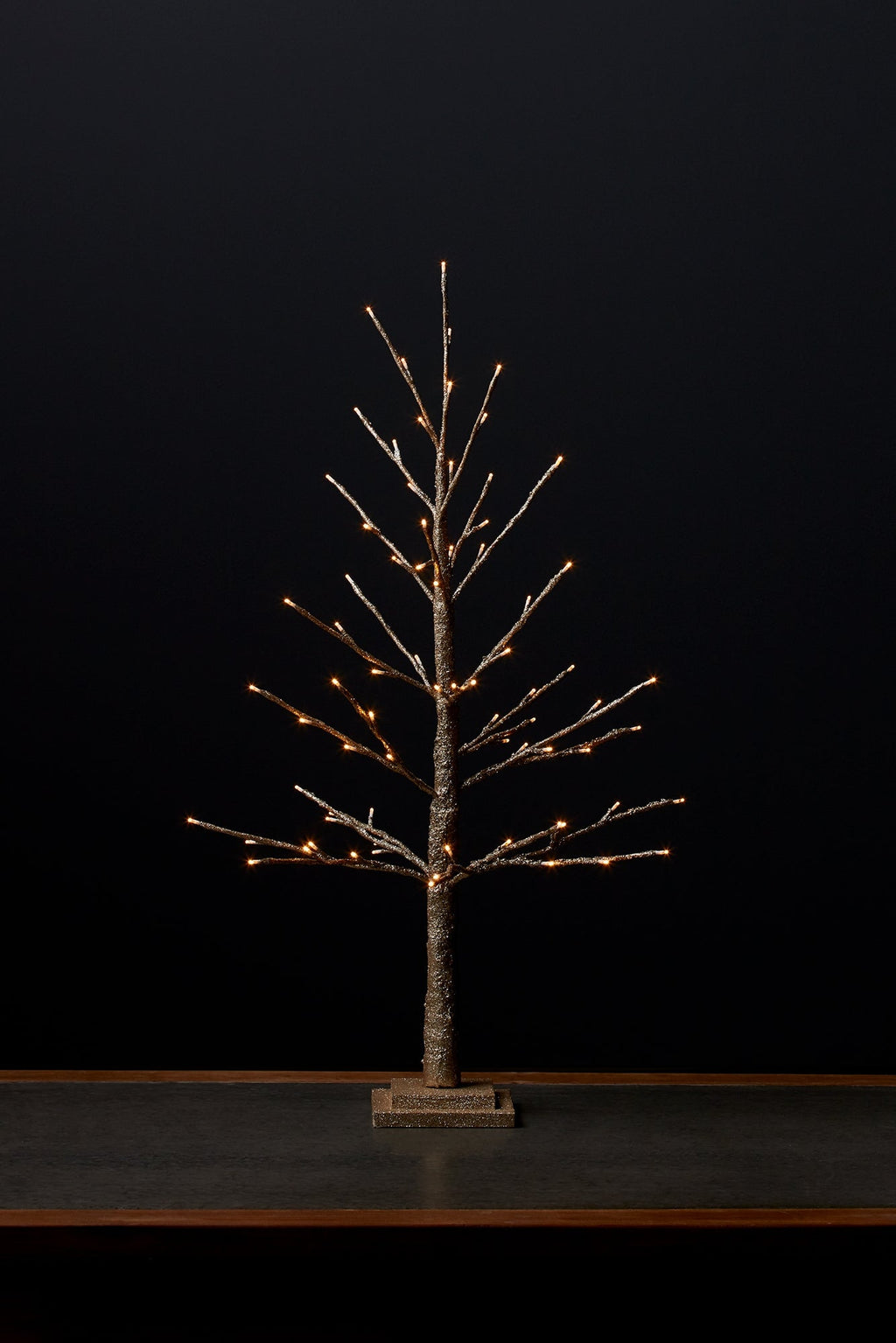 LED Lighted Gold Twig Tree 36"H