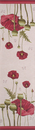 Poppy White  French Table Runner