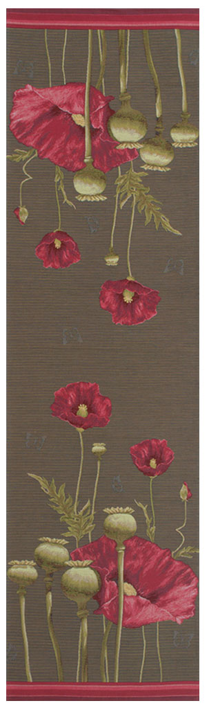 Poppy Gray  French Table Runner