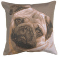 Pugs Face Grey  French Cushion