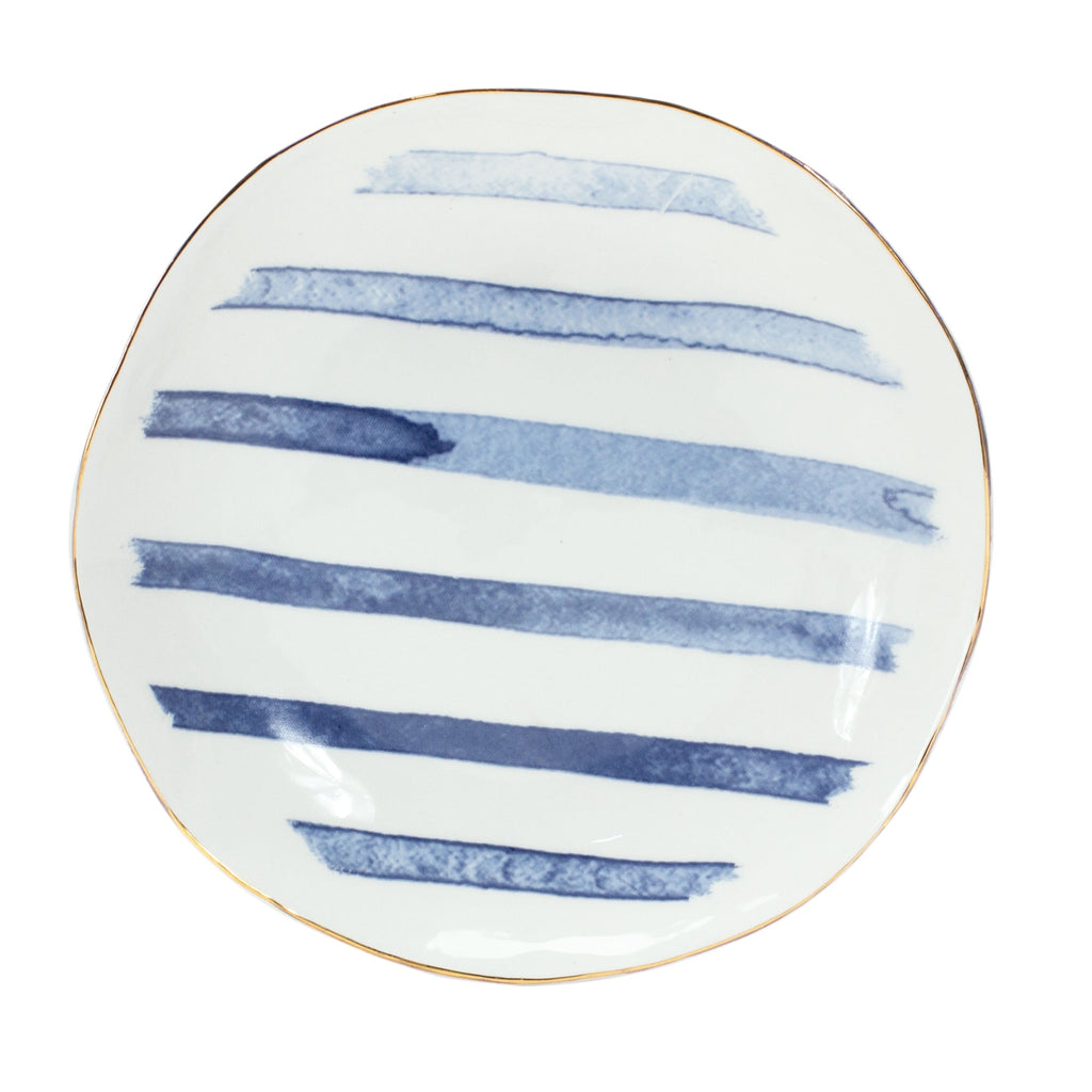 Coastal Tie-Dye Design Ceramic Plate (Set of 4)