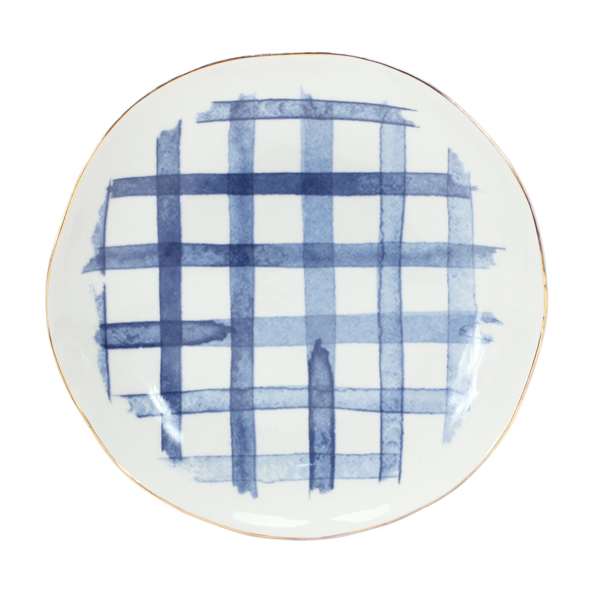Coastal Tie-Dye Design Ceramic Plate (Set of 4)