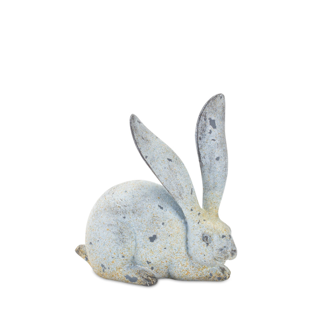 Weathered Stone Rabbit Statue with Distressed Finish (Set of 4)