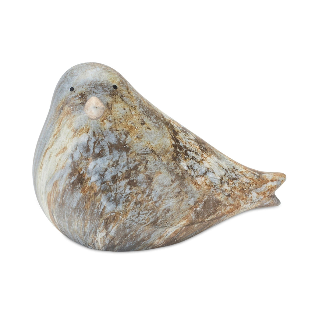 Terra Cotta Bird with Marble Design (Set of 2)