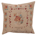Heart Rabbit Alice In Wonderland French Cushion
