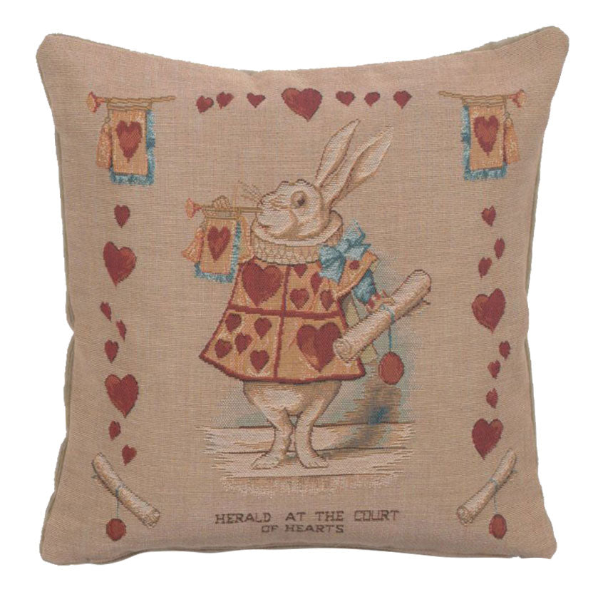Heart Rabbit Alice In Wonderland I French Cushion